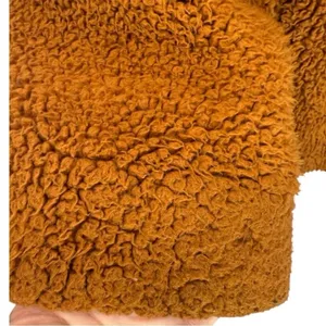 Free People Womens Teddy Peacoat Rust Orange Faux Fur Sherpa Jacket Size XS thumbnail 14