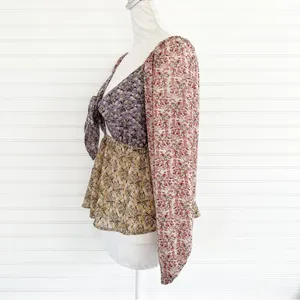 Buckle Floral Chiffon Keyhole Top Size Medium thumbnail 6