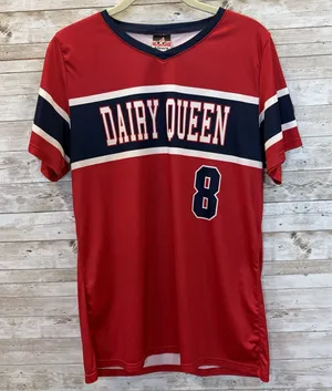 Dairy Queen Womens M Youth‎ XL Jersey Shirt Dixie Softball #8 Southern Country thumbnail 1