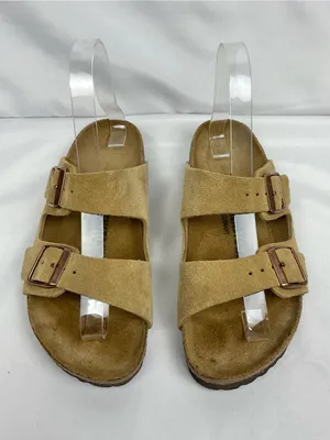 Birkenstock Arizona Taupe Suede Sandals Slides Women’s Size 36 thumbnail 9