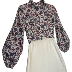 1970s Connie Sage Floral Prairie Empire Waist Maxi Dress Balloon Sleeves XS/S thumbnail 5