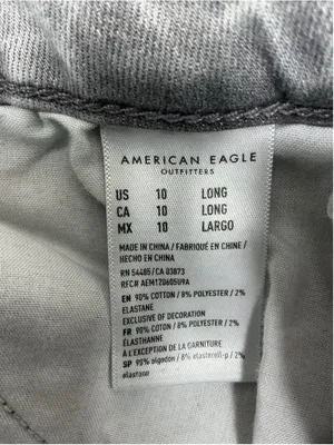 Womans Excellent American Eagle Curve Jegging Distressed Stretch Gray Jeans 10 thumbnail 6