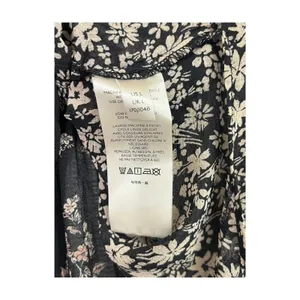 Free People Serena Top Womens Large Black Sheer Floral Bell Sleeve Boho Festival thumbnail 5