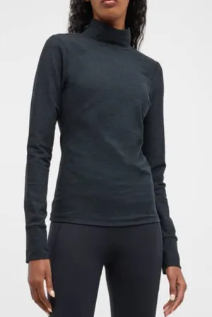 Beyond Yoga Spacedye Captivating Mock-Neck Pullover Dark Green Size Medium thumbnail 1