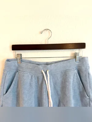 Talbots Womens Shorts Light Blue Lounge Sweat 100% Cotton Size Large thumbnail 3