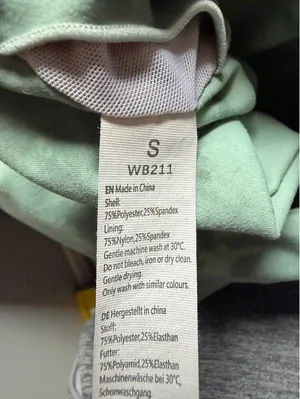 WB211 Green Tie Dye Crossback Athletic Crop Top Small thumbnail 3