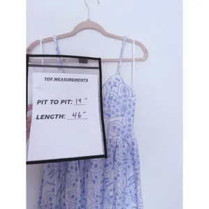 Lulus Floral Eyelet Embroidered Midi Dress Small White Blue Preppy Party Greece thumbnail 7