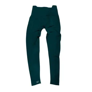 SET Active Green Seamless High Waisted Leggings Workout Yoga Pants approx XS thumbnail 2