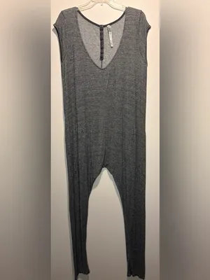 Intimately Free People One Piece Romper Slouchy Loungewear Heathered Grey Size M thumbnail 2