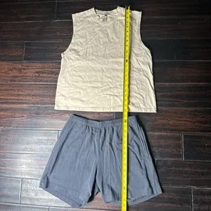 Tank top and shorts set cotton Los Angeles apparel basic casual beach summer thumbnail 2
