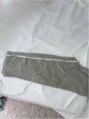 Women's Unbranded Silk Trousers Green Size 1X Silk Noil Raw Silk Drawstring thumbnail 7