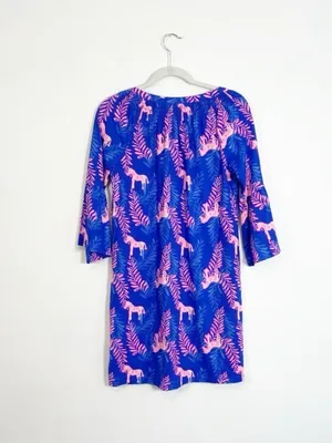 Lilly Pulitzer Teigan Dress Mini in Dazzle Zebra Blue Pink Small thumbnail 5