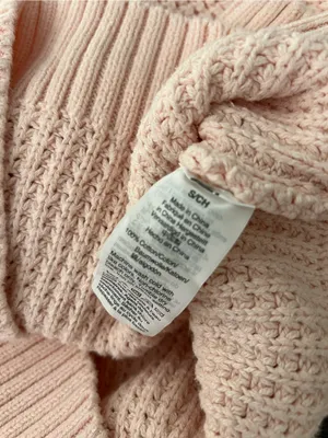 J.Crew Preppy & Cozy Women's V-Neck Waffle Knit Sweater in Soft Pink Small thumbnail 7