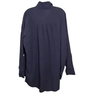 Free People Love‎ Her Madly Oversized Tunic Blue Gauze Boho Beachy Top Sz Medium thumbnail 6
