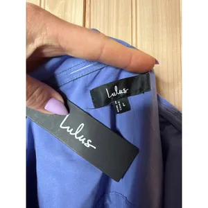 NWT Lulus Trendsetting Choice Periwinkle Strapless Midi Dress With Pockets Sz L thumbnail 8