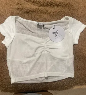 Princess Polly White Crop Top NWT thumbnail 1
