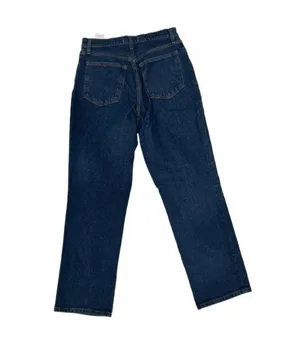 Abercrombie Curve Love Ultra High-Rise 90s Straight Jeans Dark Wash thumbnail 6