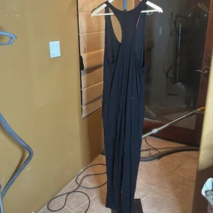 NWOT Aerie Black Track Jumpsuit Size Medium Racerback Lounge Athleisure One Pc thumbnail 11