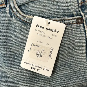 NWT Free People Relaxed & Destroyed Denim Mini Skirt | Size 24 thumbnail 3