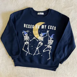 Wound Up Hexes On My Exes Crewneck Sweatshirt thumbnail 1