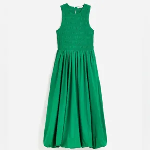 NWT Madewell Verdant Green The‎ Melody Bubble-Hem Smocked Midi Dress Poplin XXS thumbnail 13