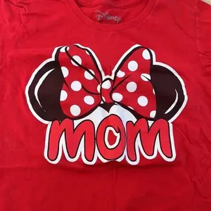 4/$25 Disney Minnie Mouse Red T-shirt “MOM” Sz M thumbnail 2