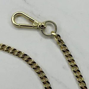Gold Tone Flat Chain Link Purse Handbag Replacement Strap 46" ✨ thumbnail 2