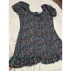 Berrylush Floral Puff Sleeve Mini Dress | Women’s 3XL thumbnail 2