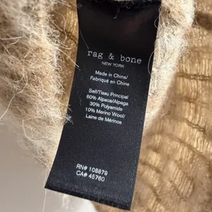 rag & bone Sweater Womens Small Tan Leopard Print Brushed Mohair Long Sleeve thumbnail 9