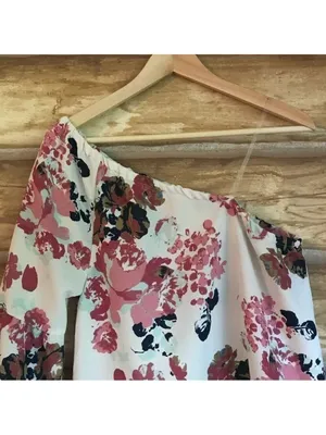 Indulge In Style floral one shoulder bell sleeve Medium dress thumbnail 5