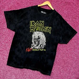 Iron Maiden Killer World Tour 81 Oversized Heavy Metal Tie Dye thumbnail 3