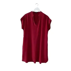 Madewell Bicoastal in Crimson Boxy Festival Boho Shirt Women’s Dress S # 1008 thumbnail 3