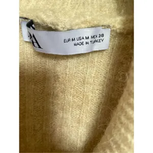 Zara Pullover Sweater Tan Size M Shawl Collar V Neck Winter Casual Work thumbnail 7