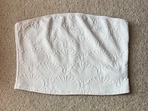 White Tube Top Shein thumbnail 1