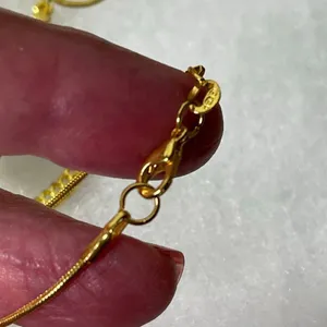 Boutique 19K Gold Electroplated chain and died Howlite pendant. thumbnail 3