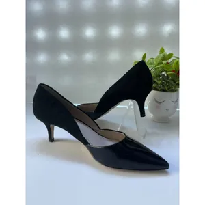 Louise et cie, women'S Black Leather pump Stilettos In size 7 thumbnail 9