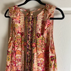 Free People "Summer in Tulum Floral Printed Linen Tunic Top - Size M⁠ thumbnail 3