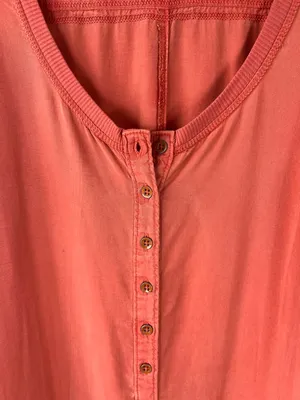 Anthropologie Saturday Sunday Ilene Button Front Jumpsuit Orange Pockets Fall Sm thumbnail 5
