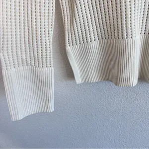 Gap Women's Relaxed‎ Crochet V-Neck Sweater Fisherman Coastal thumbnail 6
