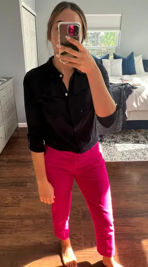 Ann Taylor Navy Blouse thumbnail 1