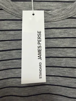 James Perse Bell-Sleeve Striped Tee Heather Grey & Black Size Medium NWT thumbnail 7