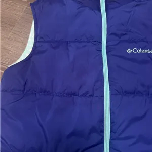Columbia Royal Blue Baby Blue Polkadot Insulated Reversible Vest thumbnail 2