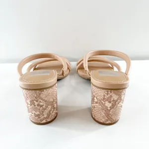 Dolce Vita Strappy Square Toe Myla Block Heel Sandals Tan Beige 9.5 thumbnail 6