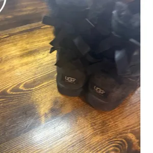 UGG Black Bailey Bow Boots Size 6‎ thumbnail 5