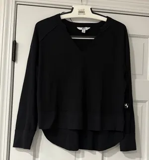 JOY LAB Black V-Neck Layered Sweatshirt thumbnail 1