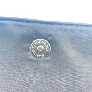 Lancome Silver Metallic Woven Fold-Over Magnetic Snap Button Clutch Wallet Purse thumbnail 5
