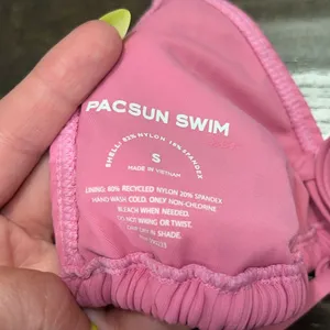 PacSun NWOT Eco Pink Carly Ribbed Triangle Bikini Top thumbnail 4
