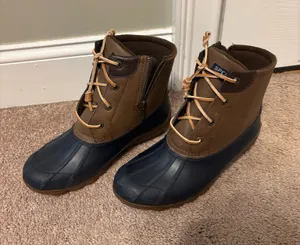 Sperry Duck Boots Women’s Navy Tan 8 thumbnail 1
