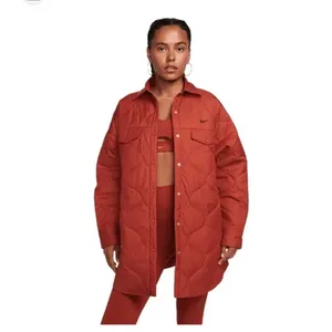 Nike Sportswear Essentials Quilted Trench Jacket Womens L NWT Rugged Orange NEW thumbnail 16