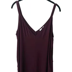 NEW Gap Purple Wide Leg Crop Jumpsuit Summer Coastal Travel Comfort Chic L thumbnail 3